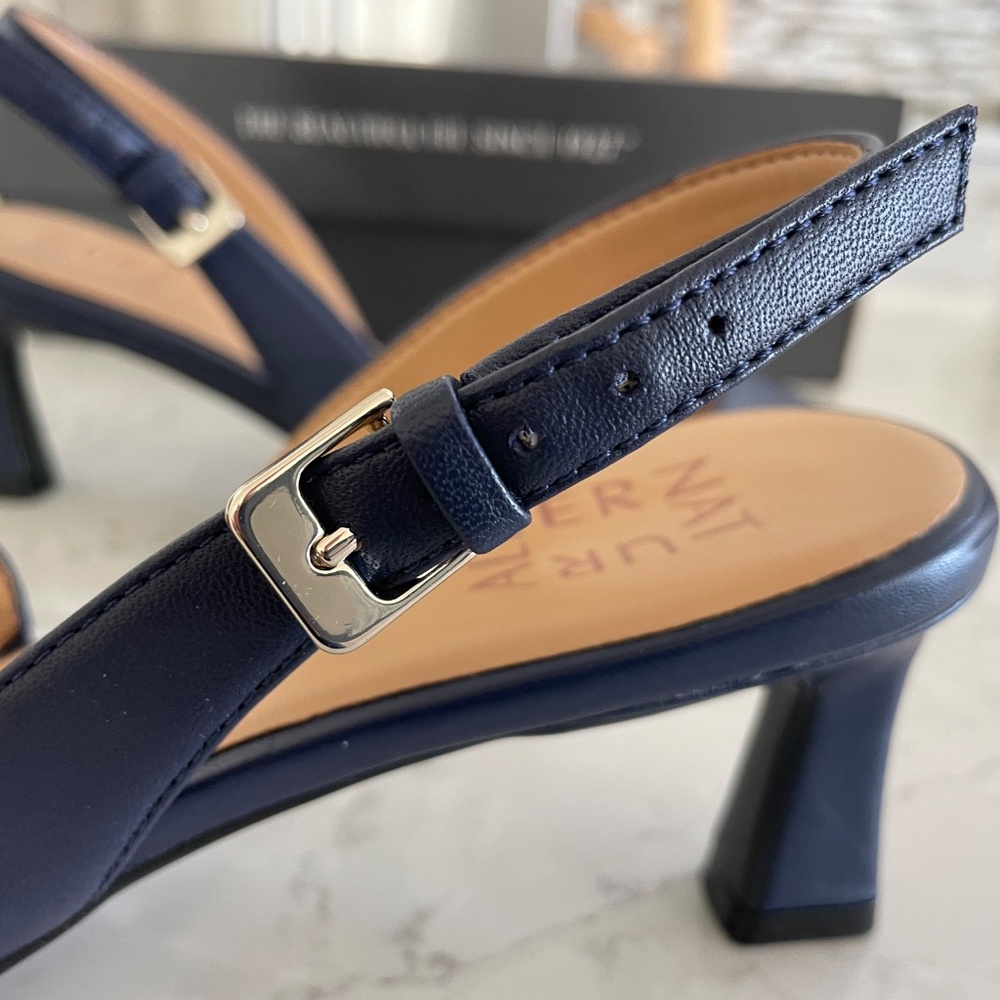 Naturalizer Womens 7 Dalary Pumps Midnight Navy NEW IN BOX ($169+) Sold Out Colo - Picture 7 of 11